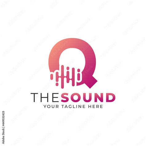 Music Logo. Creative Letter Q Trendy Design Logo Concept with Sound ...