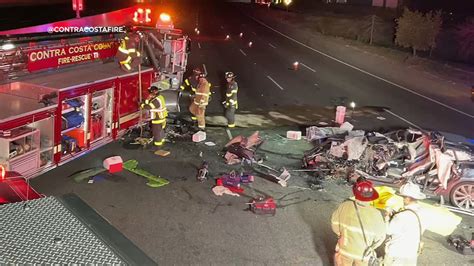 1 dead after Tesla slams into fire truck on I-680 in Walnut Creek, officials say - ABC7 San ...