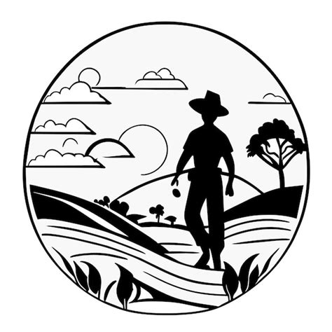 Premium Vector | Nature scene of rural land agriculture grassland abstract silhouette of asian ...