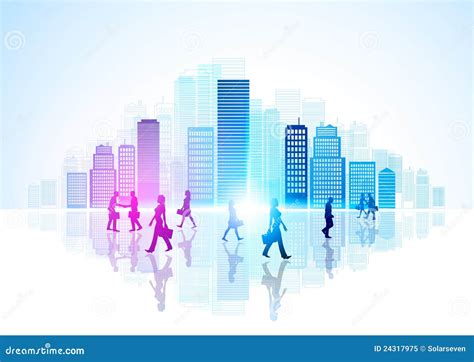 Urban City Life stock vector. Illustration of background - 24317975