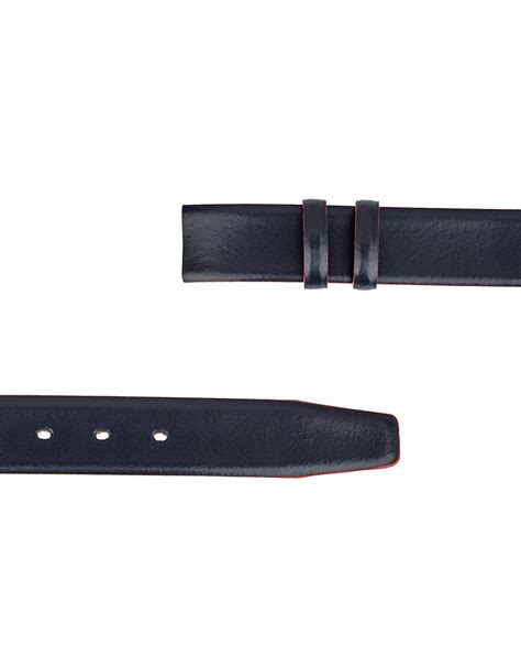 Buy Dark Blue Leather Belt Strap - Adjustable - LeatherBeltsOnline.com