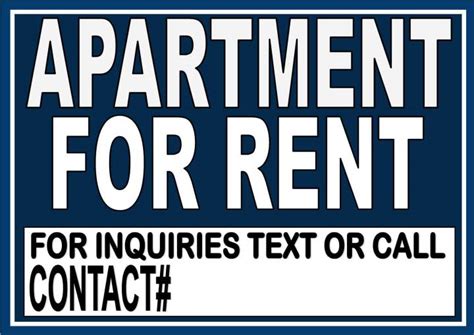 Apartment for rent signage laminated | Lazada PH