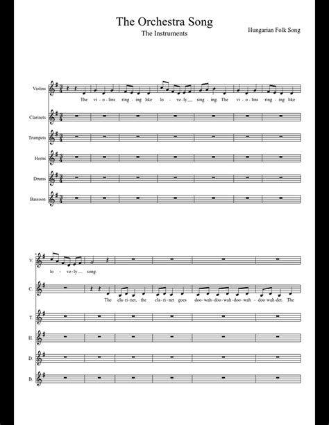 The Orchestra Song (The Instruments) sheet music download free in PDF or MIDI