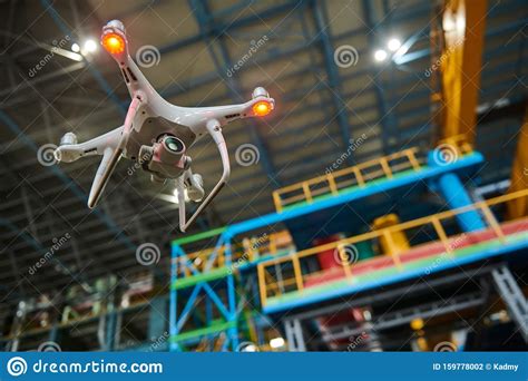 Drone Inspecting Equipment of Industrial Power Plant Stock Photo - Image of industry, flying ...