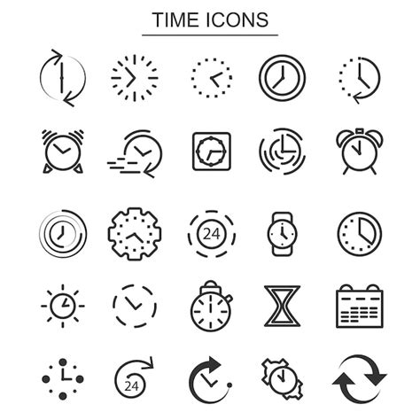 Premium Vector | Time and clock icons. alarm clock and stopwatch ...