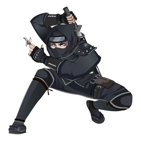 Female Ninja Manga Character for Comics in Vector 17763147 Vector Art at Vecteezy