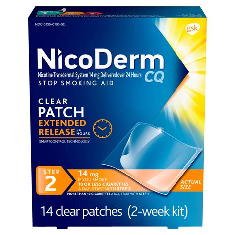 NicoDerm CQ Step 2 Extended Release Nicotine Patches to Quit Smoking ...