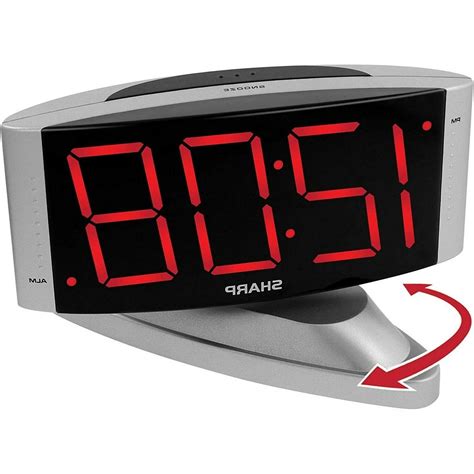 Digital Alarm Clock Snooze Large Display LED Loud