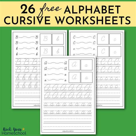 Free Alphabet Cursive Worksheets - Rock Your Homeschool