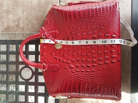 Beautiful Brahmin W/wallet Red Lava Melbourne Croc Embossed Leather ...