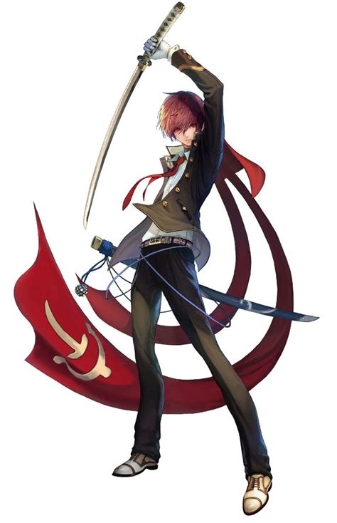 Akai Katana - Tsubaki Shinjou | Anime character design, Character art, Anime guys