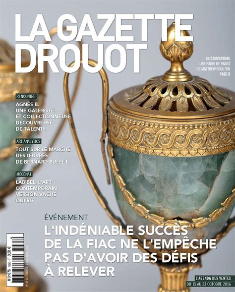 Gazette Drouot n°35, du 14/10/2016 #ArtMarket #WebZine #ObjetdArt ...