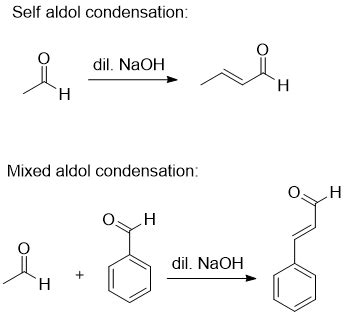 Explain the difference between a "self" aldol condensation and a "mixed" aldol condensation ...