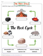 Rock Cycle Worksheet Label The Diagram