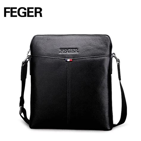 Aliexpress.com : Buy FEGER Genuine Leather Crossbody Bags for Men ...