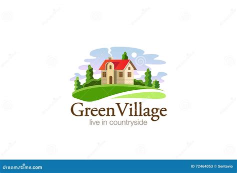 Village House Logo Real Estate Design Vector. Stock Vector ...