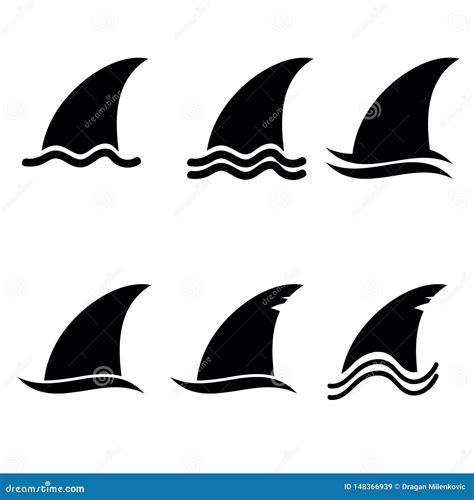 Shark fin vector stock vector. Illustration of tail - 148366939