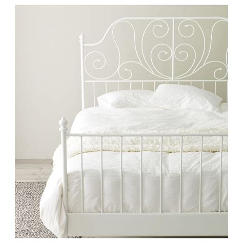 LEIRVIK Bed frame - white - IKEA