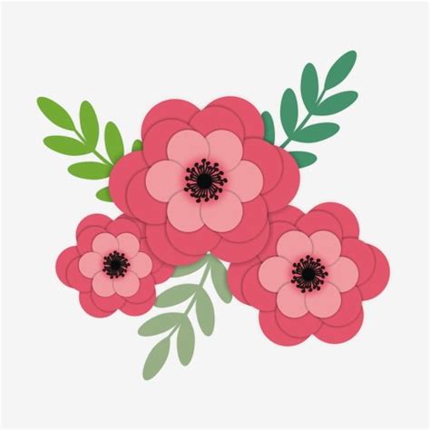 Gambar Ilustrasi Vektor Bunga Merah Muda, Bunga Clipart, Bunga Bunga, Ilustrasi Bunga PNG dan ...