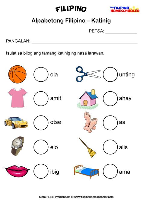 Filipino-Worksheets-Katinig-Set2C.jpg (827×1169) | maia | Pinterest