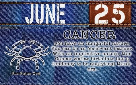 June 25 Zodiac Horoscope Birthday Personality - SunSigns.Org