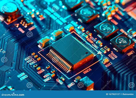 Electronic Circuit Board Close Up. High Tech Circuit Board. Stock Image ...