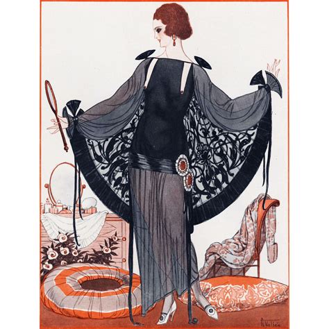 Original 1920's Art Deco fashion dress : YoshaGraphics | Ruby Lane