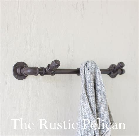 Industrial, Towel Rack, Cast Iron Coat Rack, bathroom decor - The Rustic Pelican