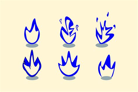 Blue Fire Vector Set Illustration Graphic by sidomikro · Creative Fabrica