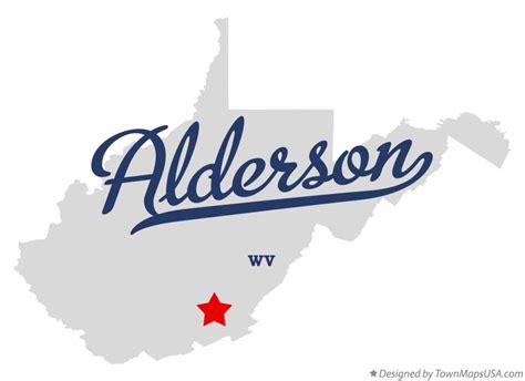 Alderson West Virginia Map - Cornie Christean