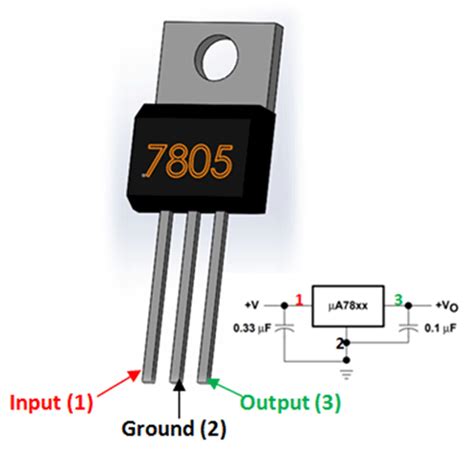 lm7805 pinout - Google Search | Voltage regulator, Electronics circuit ...