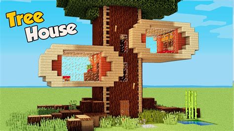 Minecraft: How To Build A 4 Players Tree House Tutorial (Easy) - YouTube