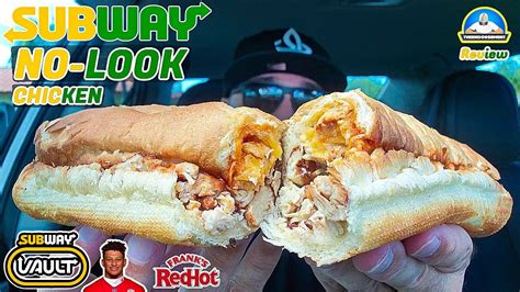 Subway® No-look Chicken Sub Review! 👁️🐔🌯 | Patrick Mahomes Vault Sub ...