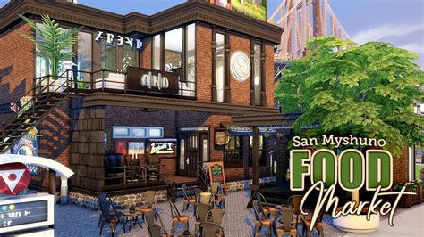 SAN MYSHUNO FOOD MARKET | 1000 SUB SPECIAL | The Sims 4 Community Lot Build | Stop Motion | No ...