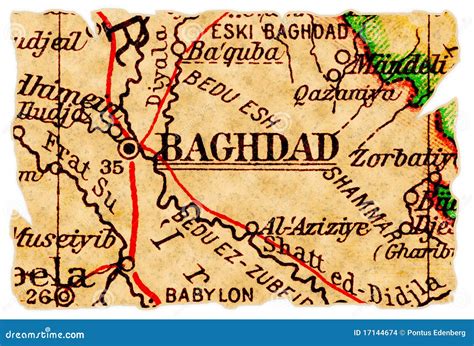 Baghdad old map stock photo. Image of background, retro - 17144674