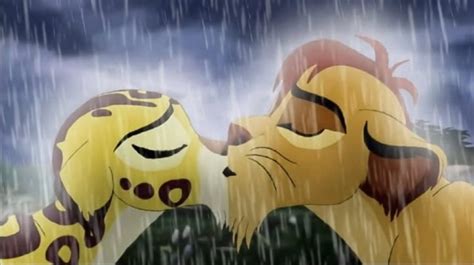 Kion and Fuli Kissing in The Rain by TheKingofToontopia on DeviantArt