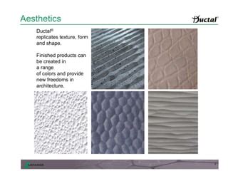 Ductal architecture presentation | UHPC | Precast concrete | PPT