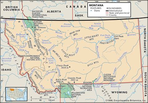 Montana Mountain Ranges Map - San Antonio Map