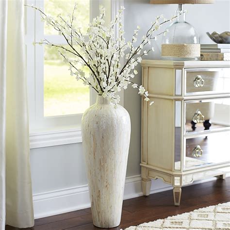 Ivory Mother-of-Pearl Floor Vase | Home decor vases, Floor vase decor ...