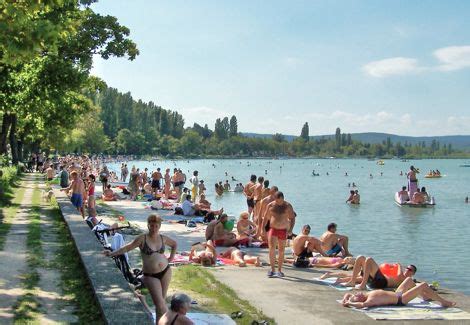 Beaches of Tihany on lake Balaton