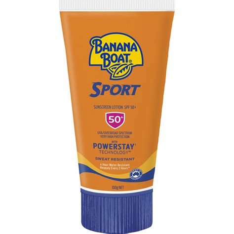 Banana Boat Spf 50+ Sunscreen Sport Tube 100g | Woolworths