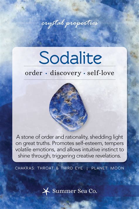 sodalite | Crystal healing stones, Stones and crystals, Sodalite