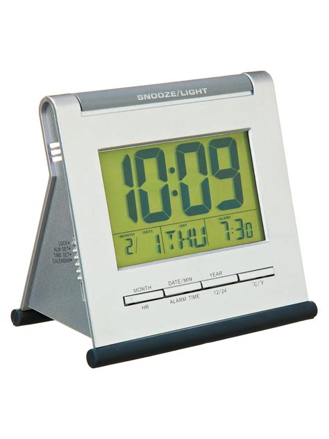 Acctim Apex Smartlite® LCD Digital Alarm Clock, Silver at John Lewis ...