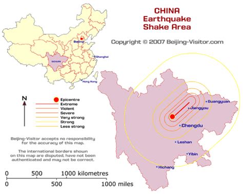 Wenchuan Earthquake Map | Beijing Visitor - China Travel Guide