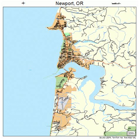 Newport Oregon Street Map 4152450