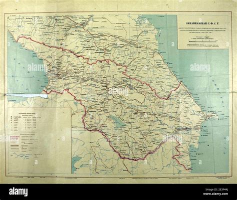 Map of Transcaucasia Stock Photo - Alamy