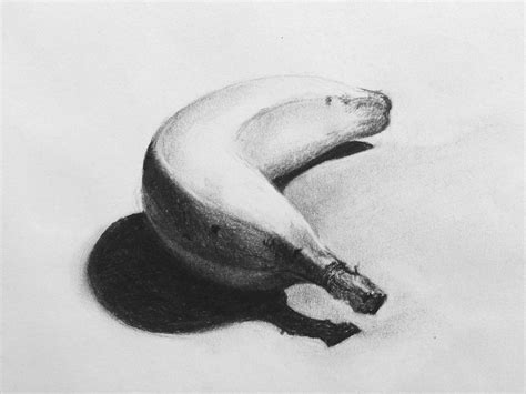 This banana study was completed in charcoal as part of Drawing ...