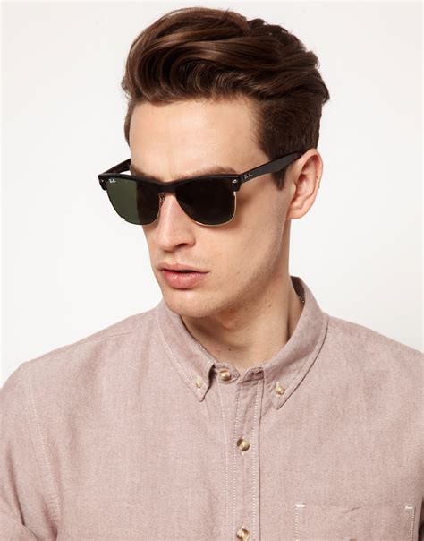 Lyst - Ray-Ban Clubmaster Sunglasses in Black for Men