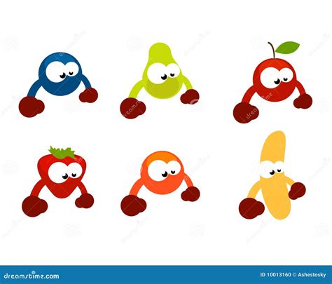 Funny Fruit Characters Cartoon Stock Photo - Image: 10013160