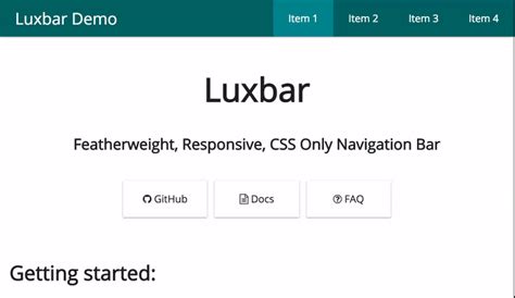 Luxbar – Responsive, CSS Only Navigation Bar - Designbeep [Video] [Video] | Navigation bar, Css ...